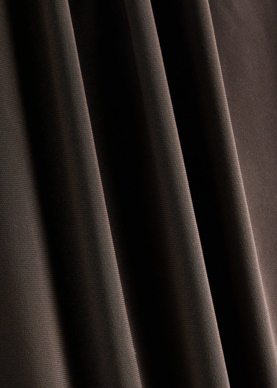 Norma Kamali Belted Stretch-jersey Maxi Dress Dark Brown