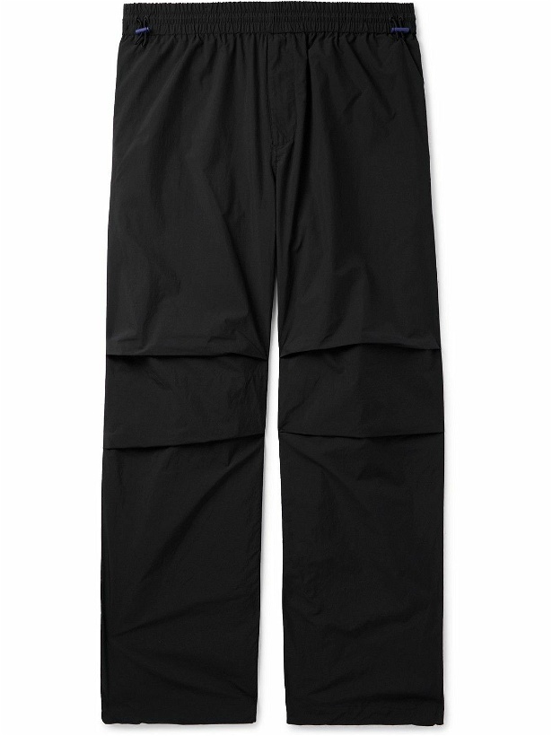 Photo: Burberry - Wide-Leg Logo-Appliqued Nylon Cargo Trousers - Black