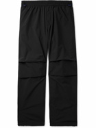 Burberry - Wide-Leg Logo-Appliqued Nylon Cargo Trousers - Black