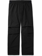 Burberry - Wide-Leg Logo-Appliqued Nylon Cargo Trousers - Black