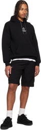 AAPE by A Bathing Ape Black 'AAPENOW' Moonface Logo Cargo Shorts