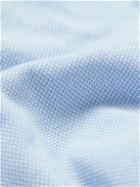Mr P. - Honeycomb-Knit Cotton Polo Shirt - Blue