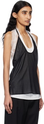 Helmut Lang Black Lace Dancer Tank Top