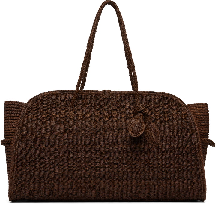 Photo: JACQUEMUS Brown 'The large raffia Turismo' Tote