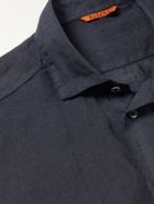 Barena - Peromo Telino Cutaway-Collar Linen Shirt - Blue