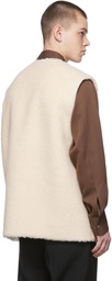 Jil Sander Beige Wool Fleece Vest