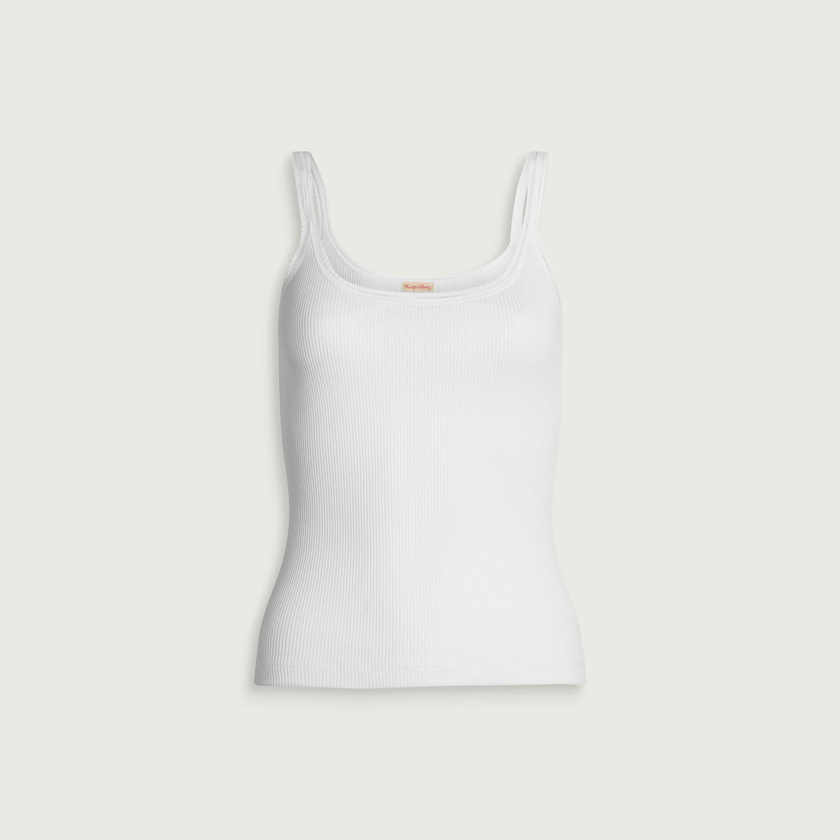 Fruity Booty Women's Intimo Lace Trim Tank Top in White