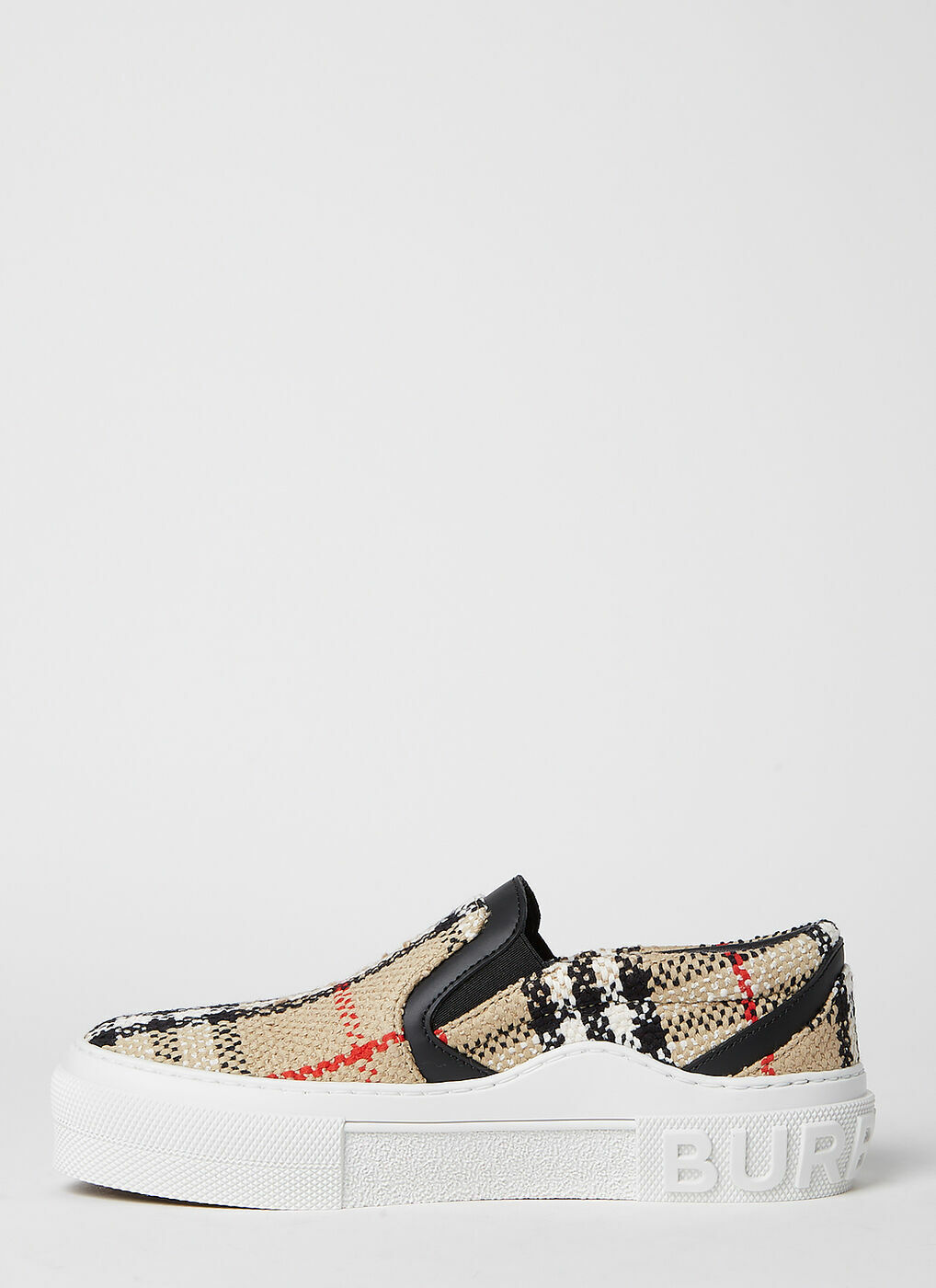 Curt Check Sneakers in Beige Burberry