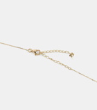 Mateo 14kt gold dot necklace with malachite and diamond