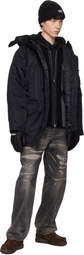 Neighborhood Black Leather Boa Gloves