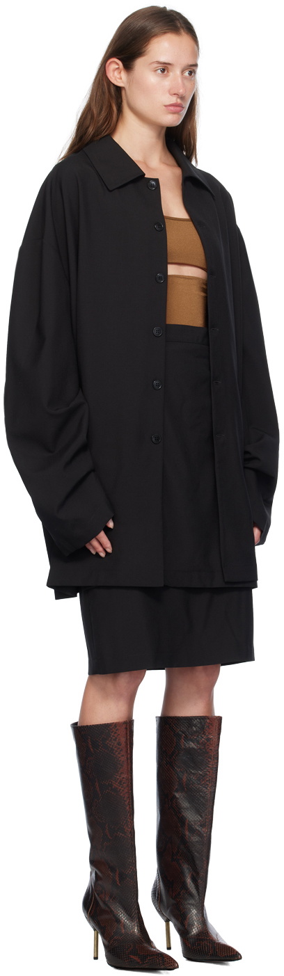 MARIE ADAM-LEENAERDT Black 'Jacket Skirt' Midi Dress