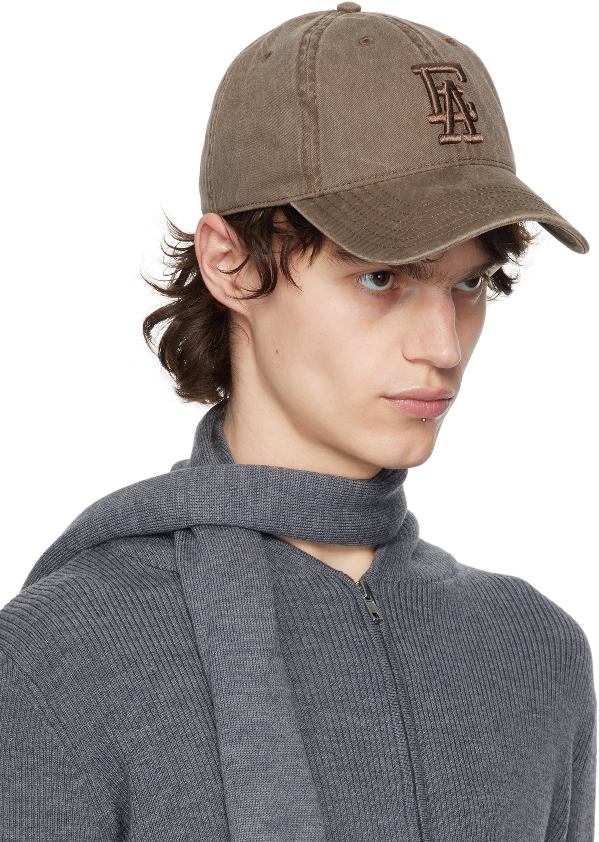 AARON ESH Brown 'AE' Cap