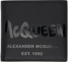 Alexander McQueen Black Graffiti Wallet