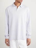 SEASE - Supima Cotton-Jersey Polo Shirt - Gray