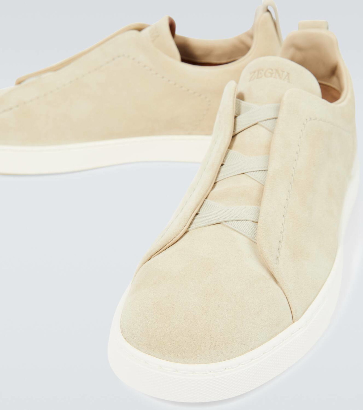 【関税込み】ZEGNA ベージュ スエード Triple Stitch スニーカー Beige Suede Triple Stitch™ Sneakers SS25 22325564 | Zegna US