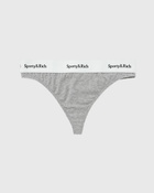 Sporty & Rich Serif Logo Thong Grey - Womens - Panties