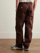 Stone Island - Marina Wide-Leg Belted Pleated Cotton-Blend Gabardine Trousers - Brown