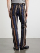 Versace - Straight-Leg Striped Jeans - Blue