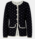 Rixo Mirja polka-dot wool-blend cardigan