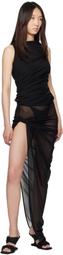Rick Owens Lilies Black Hollywood Twist Edfu Maxi Skirt