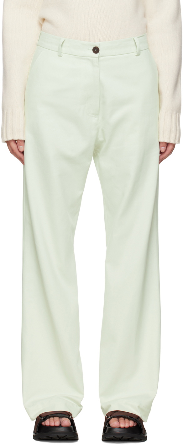 Studio Nicholson Off-White Corbu Trousers Studio Nicholson