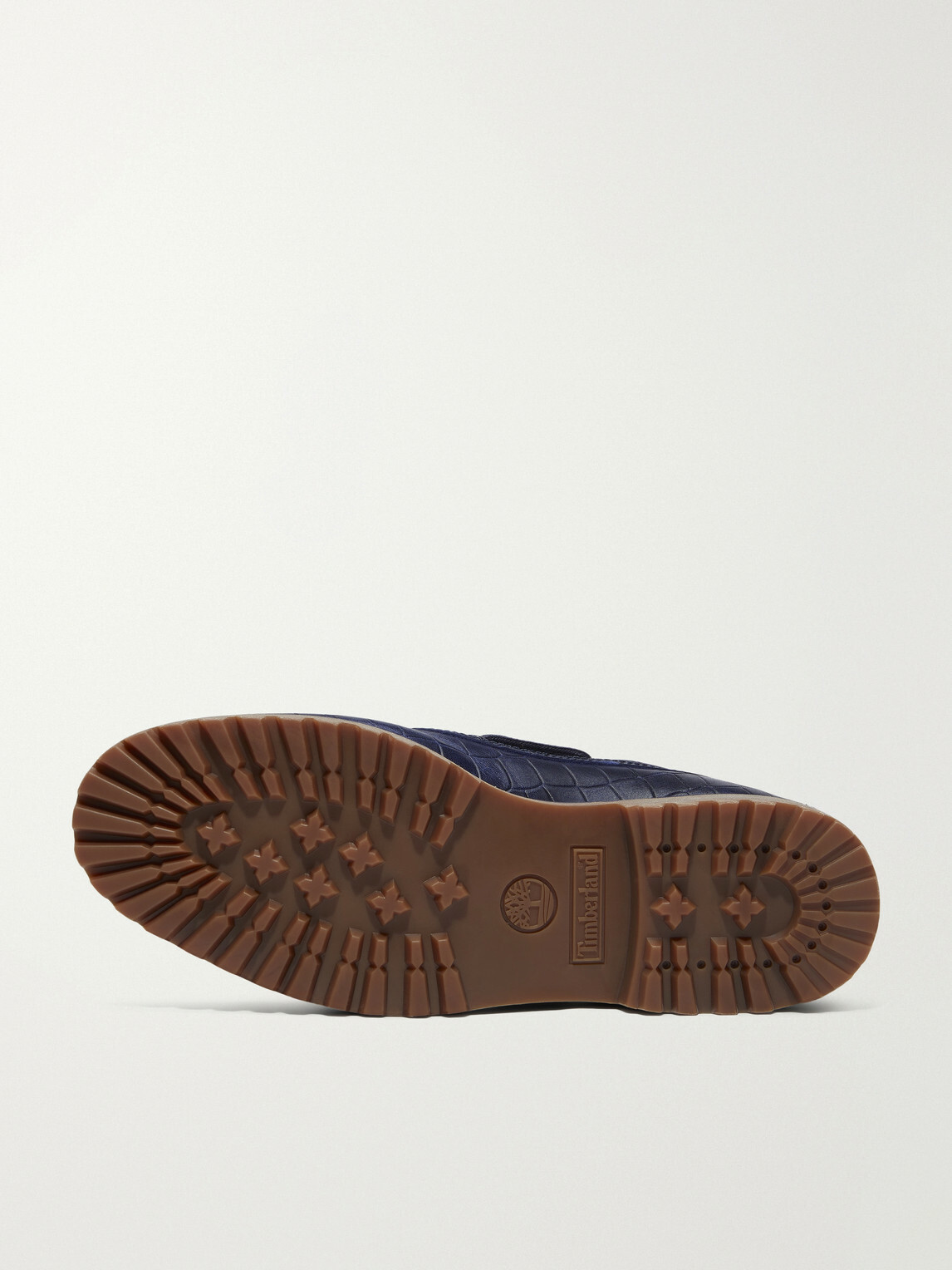 Timberland - Jacquemus Croc-Effect Leather Boat Shoes - Blue