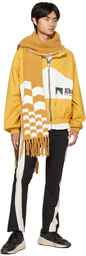 Rhude White & Yellow Check Scarf