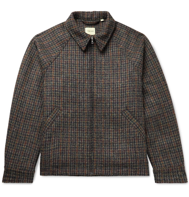 Photo: DE BONNE FACTURE - Houndstooth Wool-Tweed Jacket - Brown