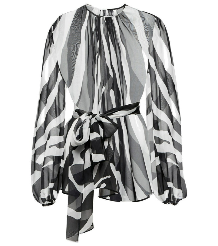 Photo: Dolce&Gabbana - Zebra-print belted blouse
