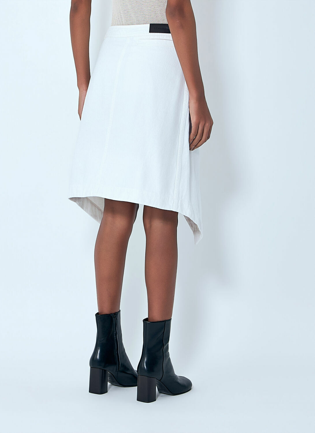 Lemaire Asymmetric Denim Skirt