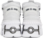VETEMENTS White & Gray New Rock Edition Fire Platform Sneakers