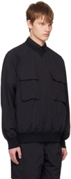 sacai Black Zip Collar Sweatshirt