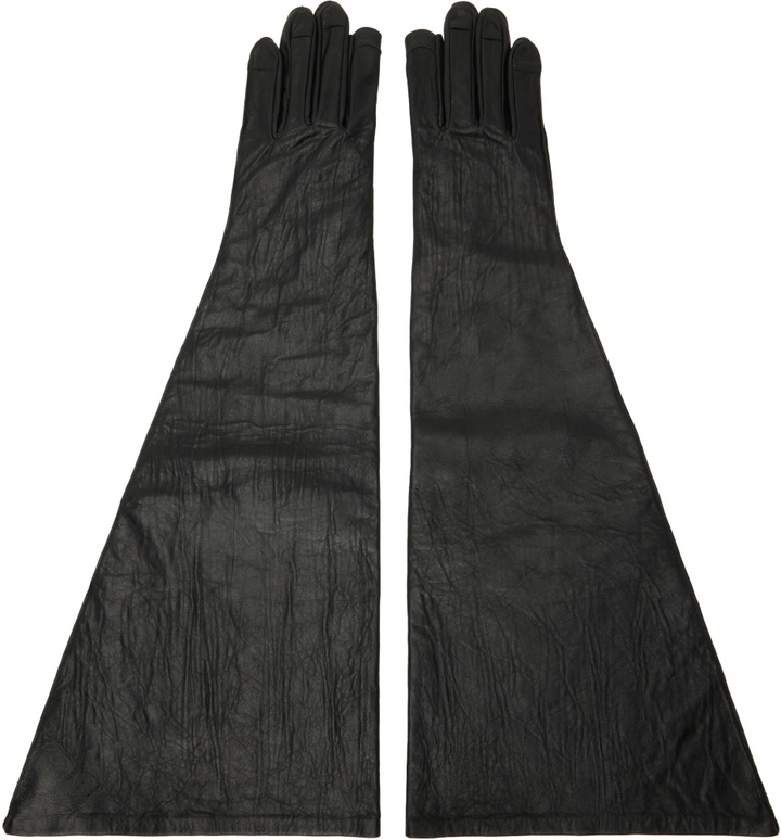 Photo: Rick Owens Black Tower Cuffed Long Gloves