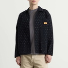 Service Works Men's Polka Dot Chore Shirt Jacket in Navy