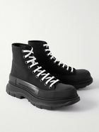 Alexander McQueen - Rubber-Trimmed Canvas High-Top Sneakers - Black