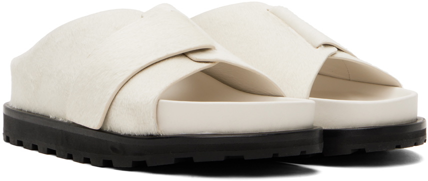 Jil Sander White Slip On Slides