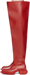 untitlab® Red Reel Derbies Fisherman Tall Boots