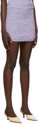 Gauntlett Cheng SSENSE Exclusive Purple Knit Bandage Miniskirt