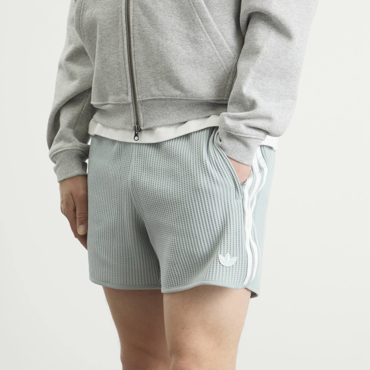 Adidas Men's Waffle Knit Sprinter Shorts in Wonder Sage