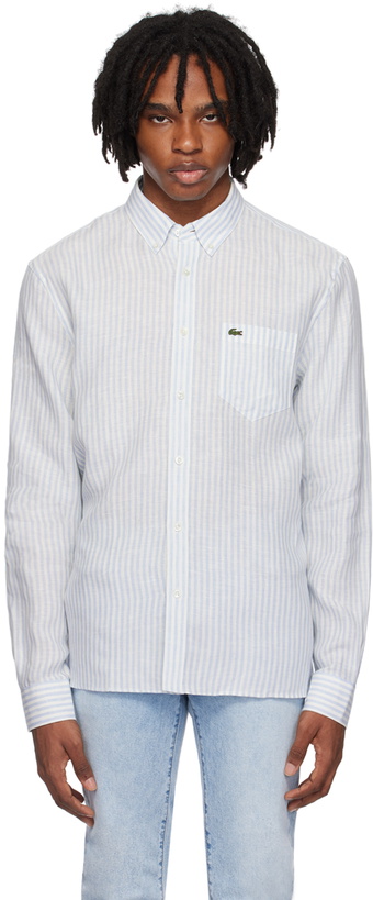 Photo: Lacoste Blue Striped Shirt