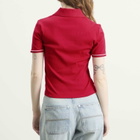 Marine Serre Women's Cute 70'S Polo T-Shirt in Red