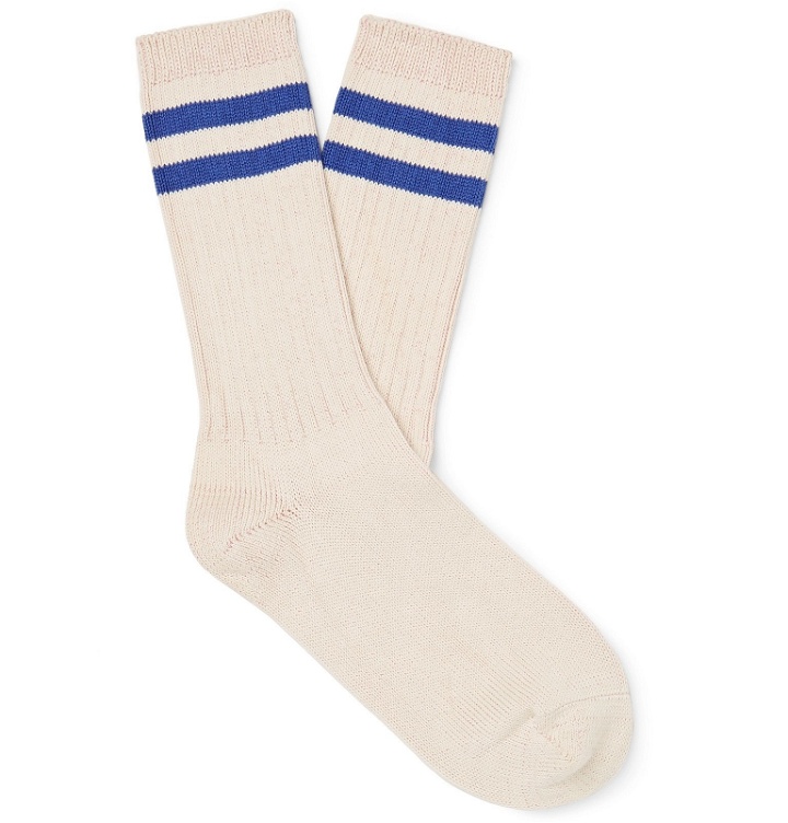 Photo: The Workers Club - Striped Cotton-Blend Socks - Neutrals