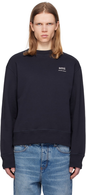Photo: AMI Paris Navy Cotton Sweatshirt