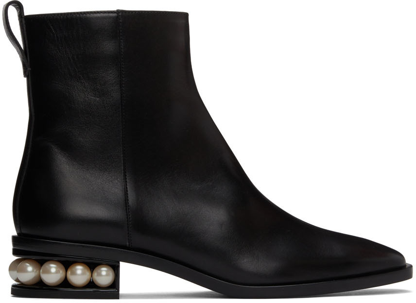 Nicholas Kirkwood Black Casati Pearl Ankle Boots Nicholas Kirkwood