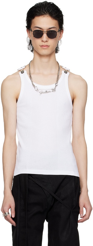 Photo: Jean Paul Gaultier White 'The Straps' Tank Top