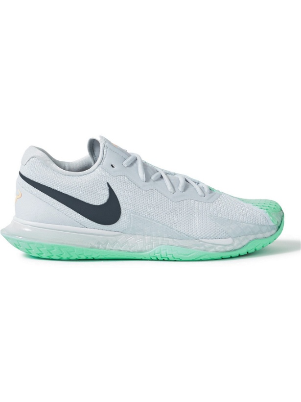 Photo: NIKE TENNIS - NikeCourt Air Zoom Vapor Cage 4 Rubber and Mesh Tennis Sneakers - Gray - 8