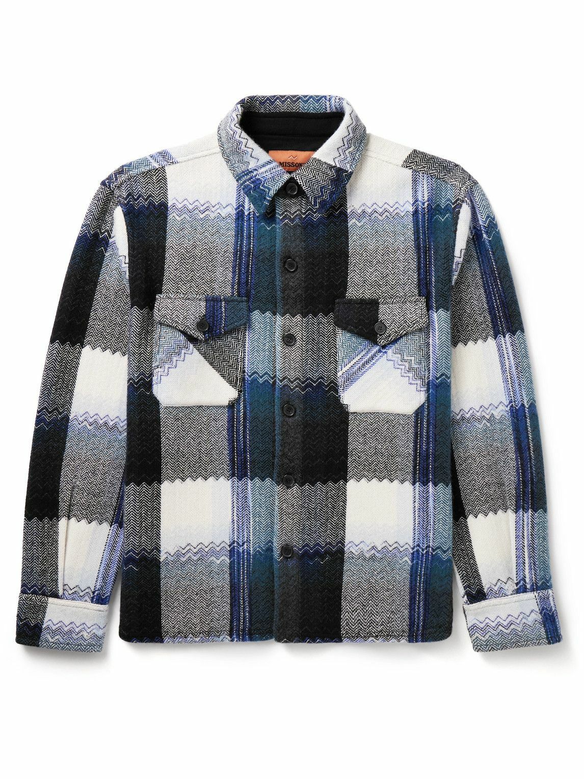 Missoni - Checked Wool Overshirt - Blue