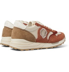 visvim - Roland Leather-Trimmed Suede and Mesh Sneakers - Orange