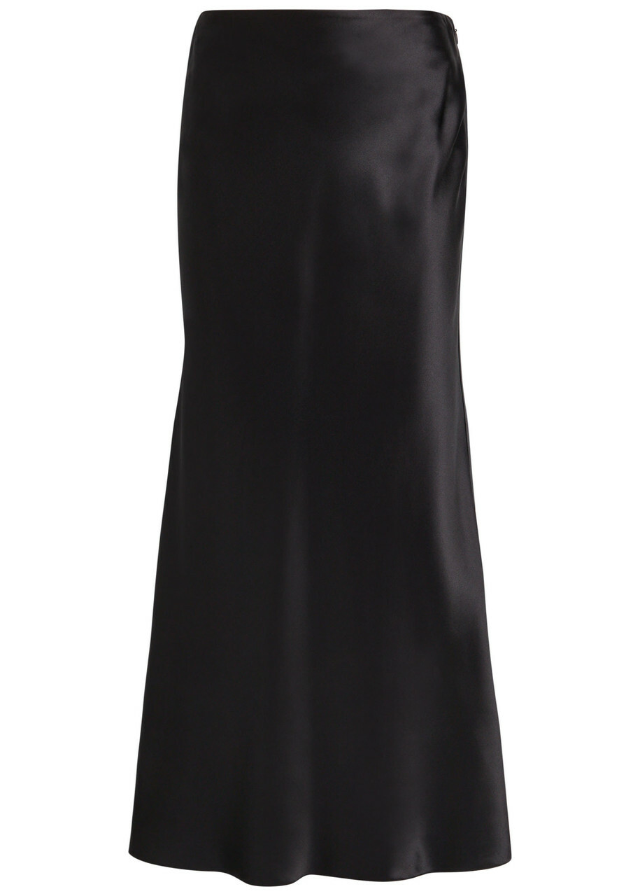 Gabriela Hearst Frei Silk Skirt Black