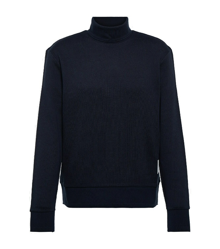 Photo: Thom Browne Ribbed-knit mockneck cotton sweater